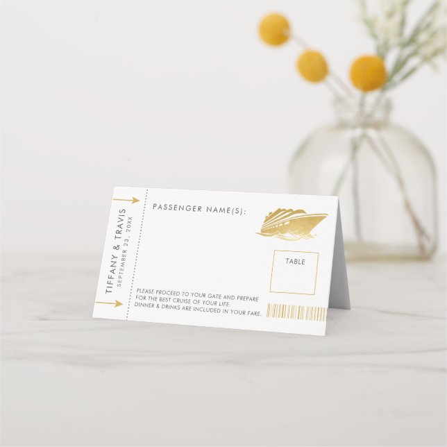 Ställe-eskort för påstigningstillstånd för kryssni placeringskort (Framsida)