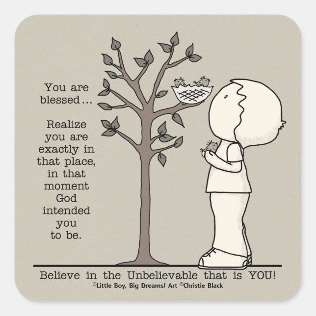 Ställe Fyrkantigt Klistermärke (Framsida)