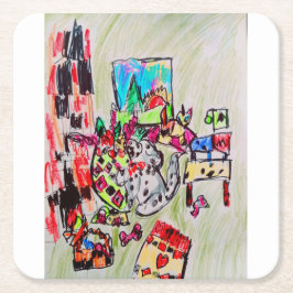 Ställe hem underlägg papper kvadrat