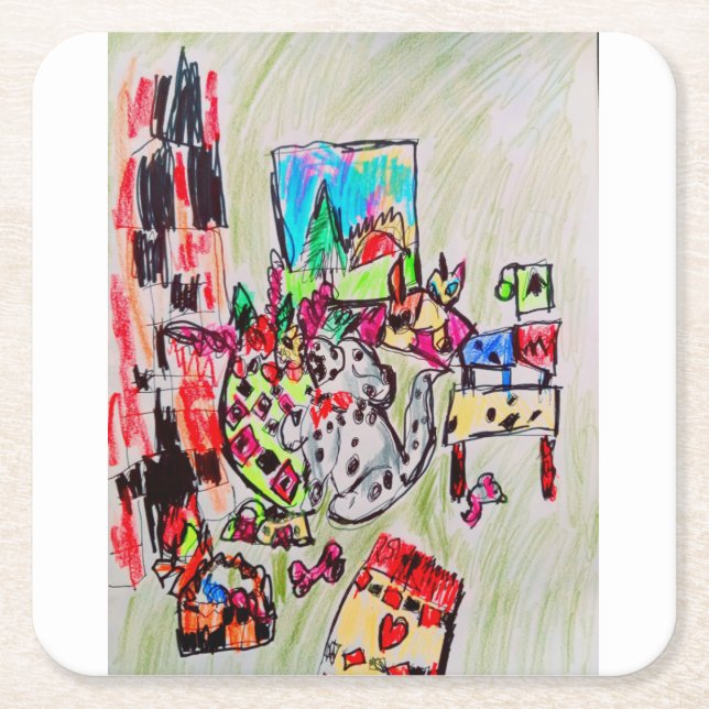 Ställe hem underlägg papper kvadrat (Framsidan)