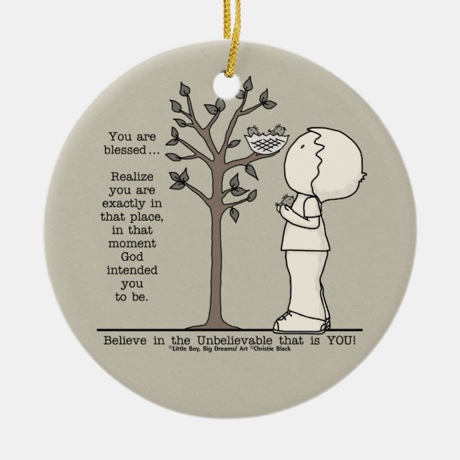 Ställe Julgransprydnad Keramik (Framsidan)