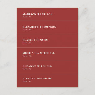 Ställe-kort för julkort i Bröllop i Namn Inbjudningar