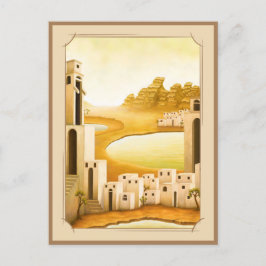 "Ställe" - Mellan östern / orienterad målning för  Vykort