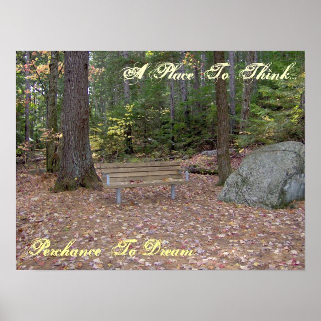 Ställe till Tänka, möjlighet att Poster Dream (Framsidan)