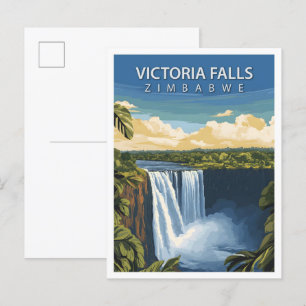 Ställe Victoria Falls Zimbabwe Travel Vykort