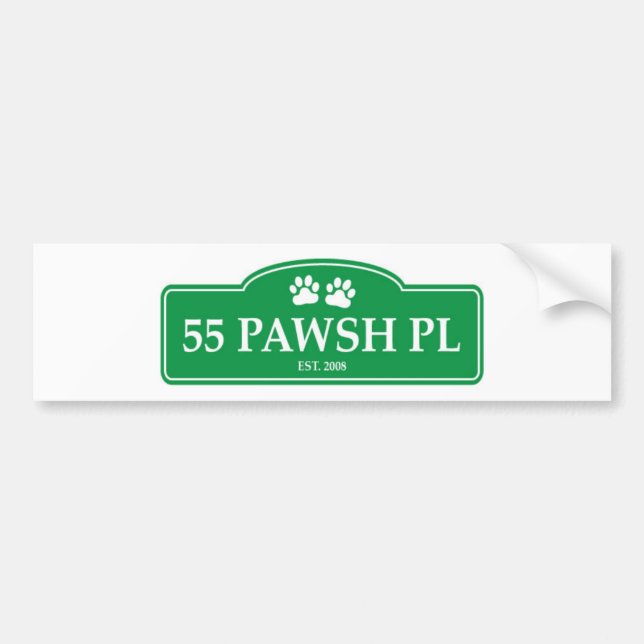 Ställebildekal för 55 Pawsh Bildekal (Framsidan)