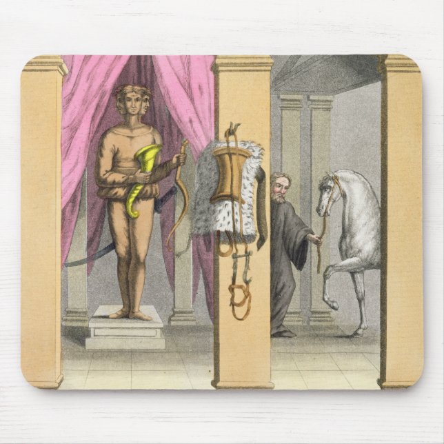 Stallen av Caligulas häst, Incitata, c.1800- Musmatta (Framsidan)