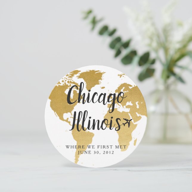 Ställen Vi har varit globala Bordsnummer (Stående Fram)