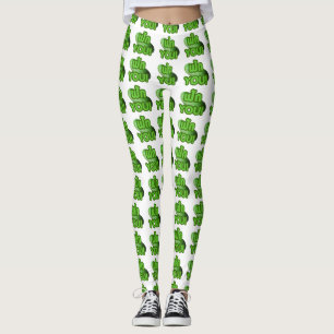 STÄLLER DIG! .. Grönt Squash (vintermelon) Leggings