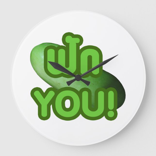 STÄLLER DIG! .. Grönt Squash (vintermelon) Stor Klocka (Framsida)