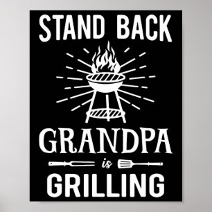 Stället Ck Grandpa är Grilling Funny Bbq Rbecue Gr Poster