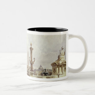 Stället de la Concorde, c.1837 Två-Tonad Mugg