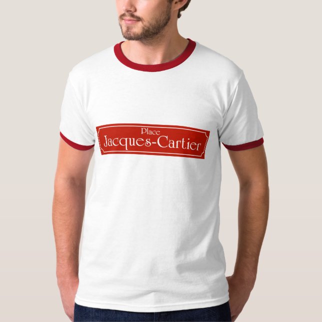 Stället Jacques-Cartier, den Montreal gatan T Shirt (Framsida)