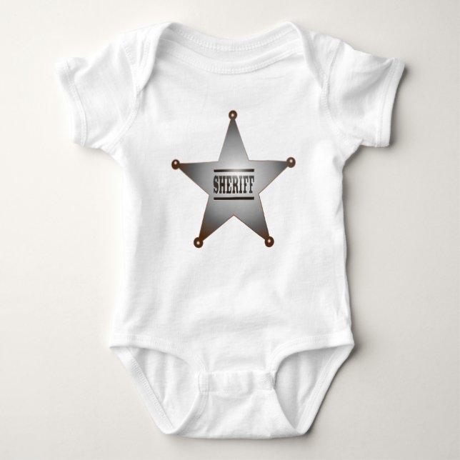 Ställföreträdande Bodysuit för sheriffpolisbaby T Shirt (Framsida)