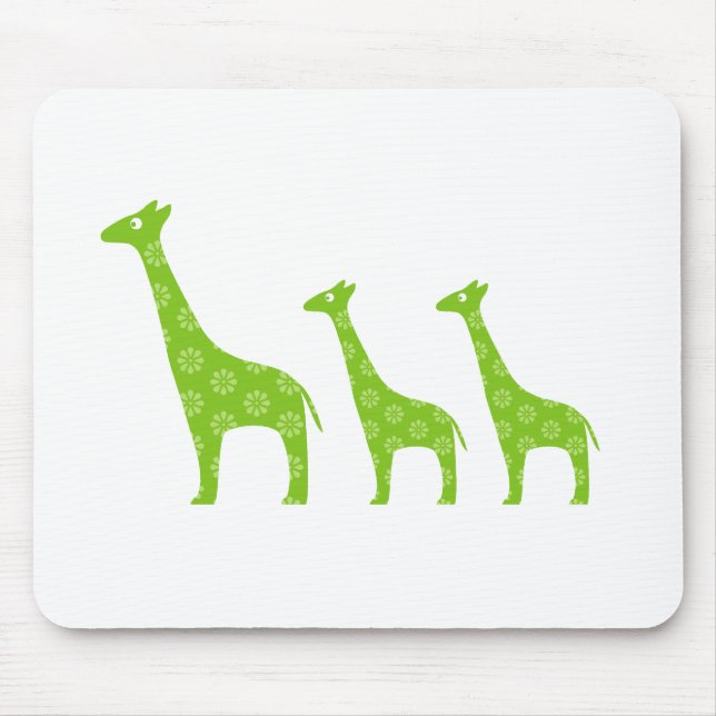 Ställföreträdande Giraffe (Grönt) Musmatta (Framsidan)