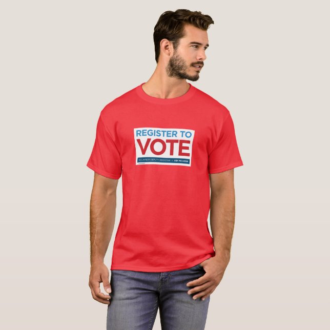 Ställföreträdande regitratorskjorta för volontär tee shirt (Hel framsida)