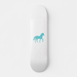 stallion av hästponnyer, senangsilhuett mini skateboard bräda 18,5 cm