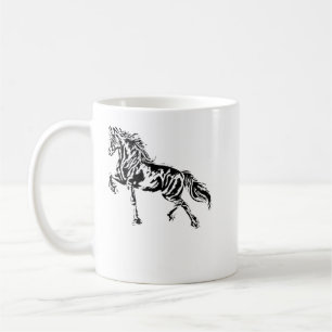 Stallion Horse Motif Elegant Mane Animals färgstar Kaffemugg