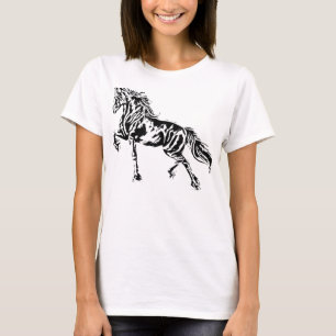Stallion Horse Motif Elegant Mane Animals färgstar T Shirt
