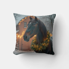 Stallion med julandedräkt kudde