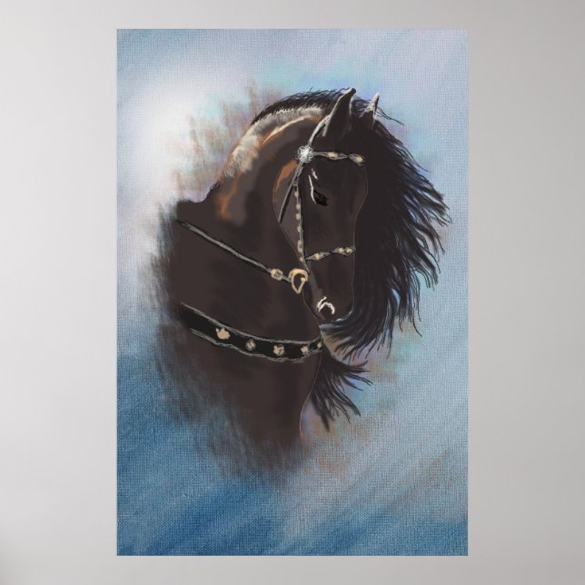 Stallion Porträtt - Poster (Framsidan)
