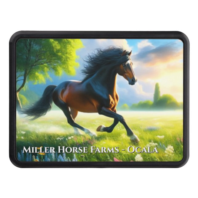 Stallion Running Horse Farm Dragkroksskydd (Framsidan)