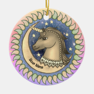 Stallion Unicorn Julgransprydnad Keramik