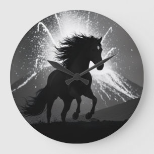 Stallion wall klocka