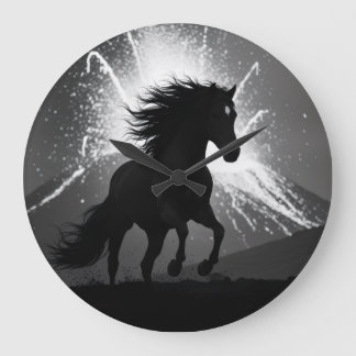 Stallion wall klocka