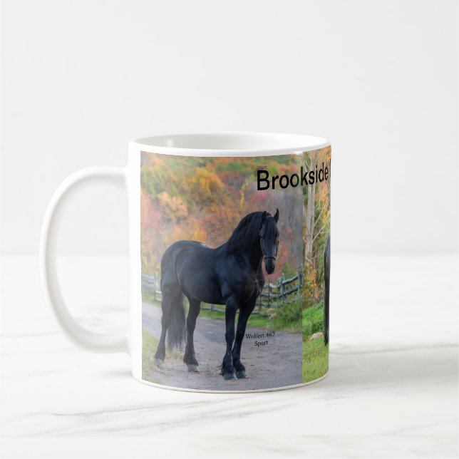 Stallioner av brookside Friesians LLC Kaffemugg (Vänster)