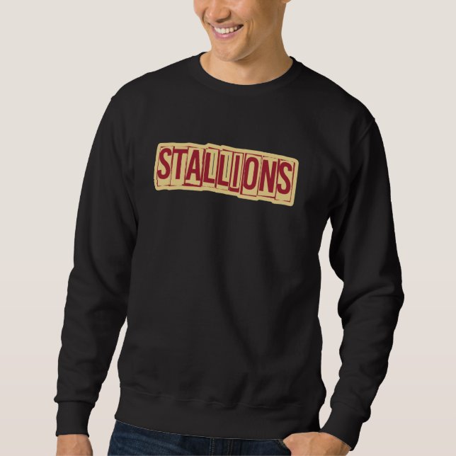Stallions Birmingham Football Tailgate Lång Ärmad Tröja (Framsida)