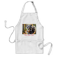 Ställning av hösten för cute Kawaii stil Raccoon