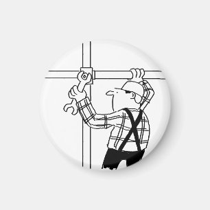 Ställningsbyggare med ställningar magnet