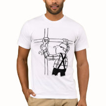 Ställningsbyggare Tecknad Grafisk T-Shirt