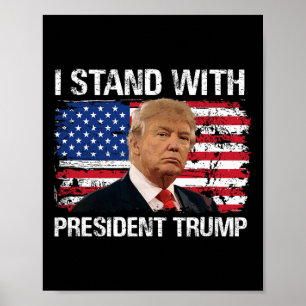 Ställordförande Trump American Flagga Trump 2024 M Poster