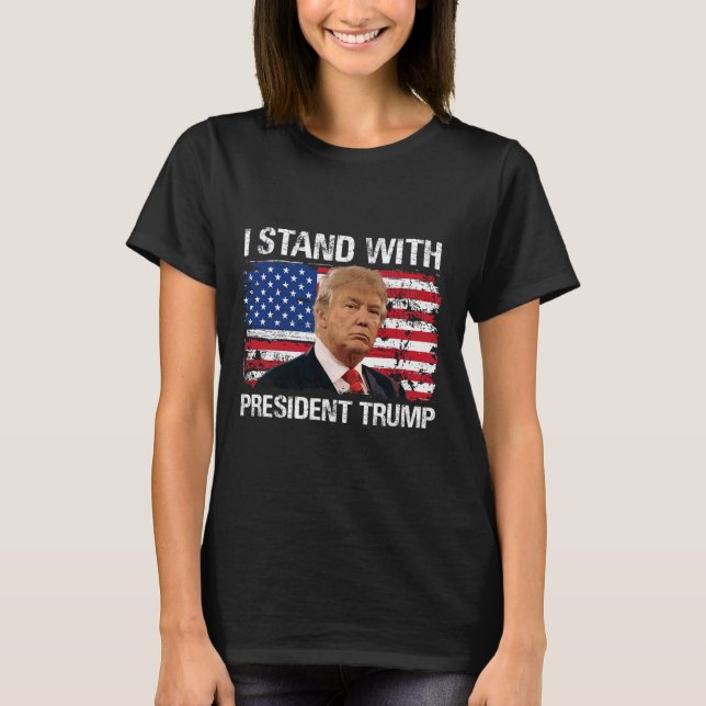 Ställordförande Trump American Flagga Trump 2024 M T Shirt (Framsida)