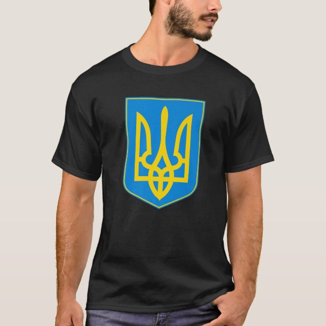Ställstöd Ukraina Ukrainas Jackande av Arm S T Shirt (Framsida)