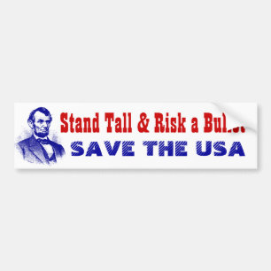 Ställtall & Risk a Bullet Spara USA-patrioter Bildekal