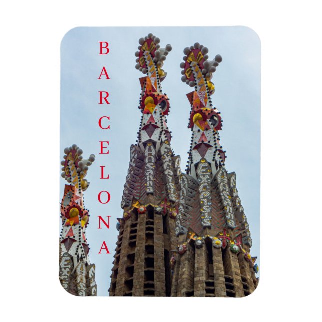 Stålmagnet i Barcelona Sagrada Familia Magnet (Vertikal)