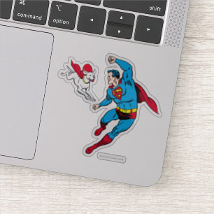Stålman och Krypto flyg Klistermärken