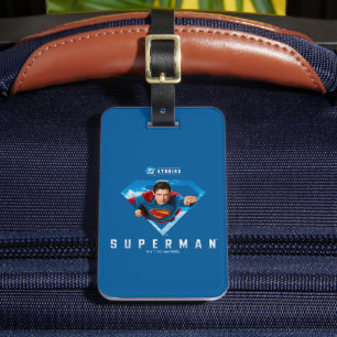 Stålmannen på flygplanet bagagebricka