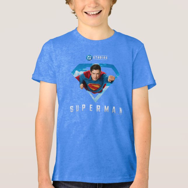 Stålmannen på flygplanet t shirt (Framsida)