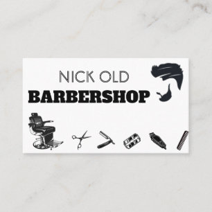Stålplatta, svart, modern mode Barber Visitkort