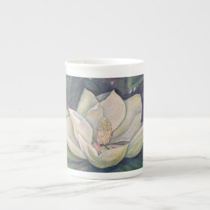 Stålsätta magnoliaen benporslin mugg