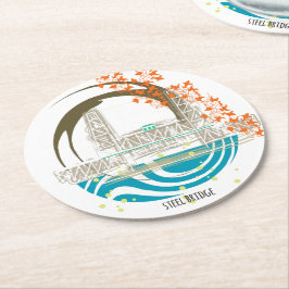 Stålsätta överbryggar den Portland kustfartyget Underlägg Papper Rund