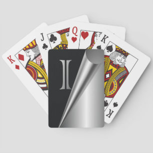 Stålsätta Peelmonogramen "mig ", Casinokort