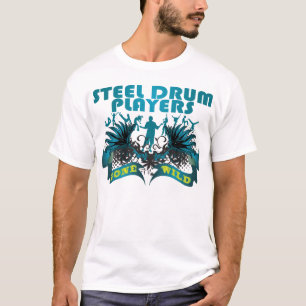 Stålsätta trummar borta vild för spelare t-shirt