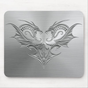 Stålsätta tvilling- drakar musmatta