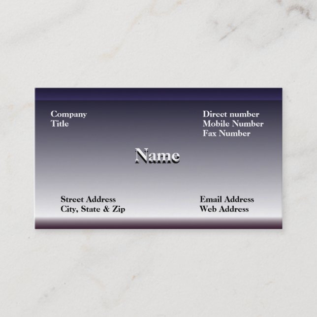 Stålsätta visitkorten visitkort (Framsida)