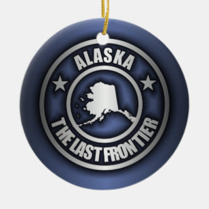 "Stålsätter Alaska" dekorativa prydnadar (blått Julgransprydnad Keramik